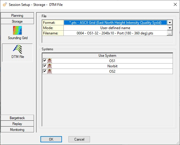 Online - Session Setup - Storage - DTM File - pts format.png